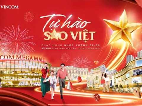 Vincom khởi động chiến dịch “tự hào sao Việt” – thắp sáng biểu tượng bán lẻ Việt chào mừng 80 năm quốc khánh