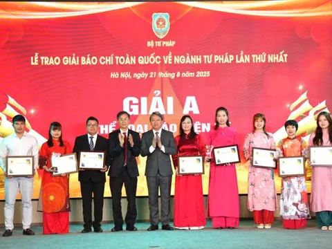 18 tác phẩm xuất sắc đạt Giải Báo chí toàn quốc về ngành Tư pháp