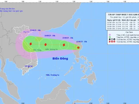 Dự báo ATNĐ mạnh lên thành bão số 5, phạm vi ảnh hưởng rộng