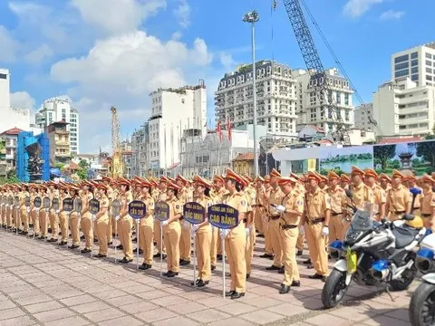 Hà Nội tiếp nhận hơn 600 Cảnh sát giao thông phục vụ Lễ duyệt binh, diễu binh A80