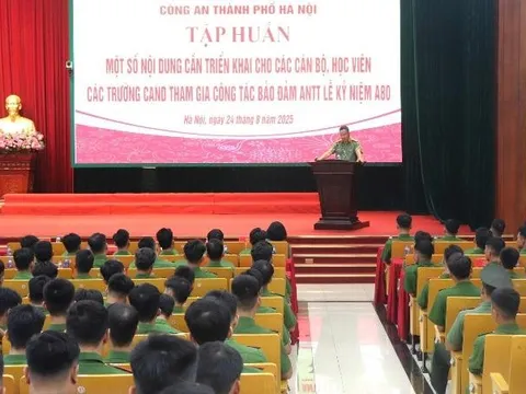 Tập huấn cho cán bộ, học viện tham gia bảo đảm an ninh trật tự Lễ kỷ niệm A80