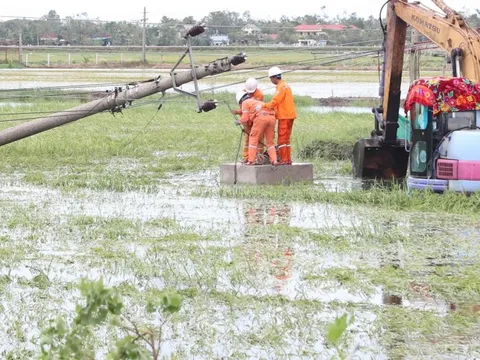 Sau bão số 5 (Kajiki): 70% khách hàng bị ảnh hưởng đã có điện trở lại