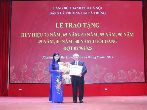 124 đảng viên Phường Hai Bà Trưng được trao tặng Huy hiệu Đảng