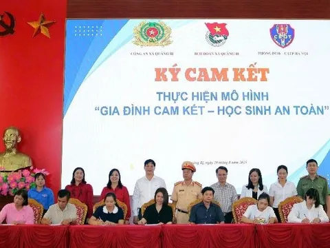 Xã Quảng Bị ra mắt mô hình “Gia đình cam kết - học sinh an toàn”