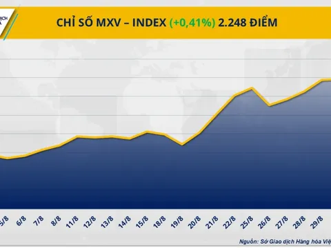 THỊ TRƯỜNG HÀNG HÓA: Dòng tiền chảy mạnh đẩy MXV-Index lên đỉnh gần 2 tháng