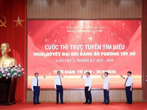 Tiên phong ứng dụng công nghệ, phường Tây Hồ phát động Cuộc thi tìm hiểu Nghị quyết trực tuyến