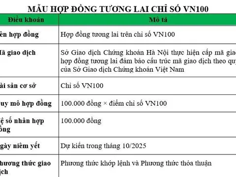 Hợp đồng tương lai VN100 sẵn sàng ra mắt tháng 10/2025