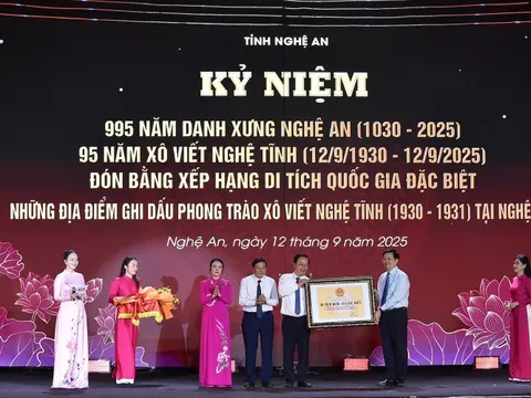 Kỷ niệm 995 năm danh xưng Nghệ An, 95 năm Xô viết Nghệ Tĩnh và đón Bằng xếp hạng di tích quốc gia đặc biệt Xô viết Nghệ Tĩnh