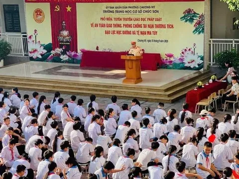 Hà Nội: Đẩy mạnh tuyên truyền, giáo dục an toàn giao thông cho học sinh