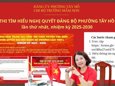Tây Hồ: 5 ngày thu hút 2.000 lượt dự thi tìm hiểu Nghị quyết Đại hội đảng bộ phường