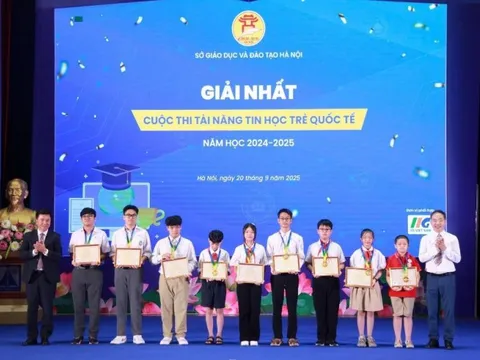 223 thí sinh xuất sắc đạt giải Cuộc thi “Tài năng Tin học trẻ quốc tế TP Hà Nội“