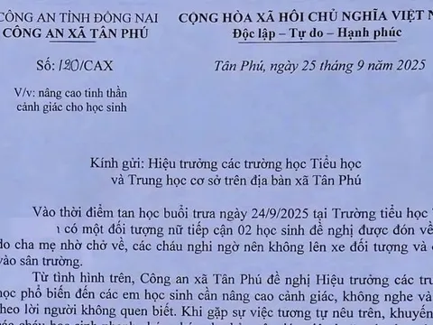 Xuất hiện đối tượng lạ tiếp cận học sinh, Đồng Nai phát đi khuyến cáo khẩn