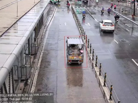 Thêm vị trí lắp camera AI ở Hà Nội, phát hiện loạt xe đi vào làn BRT