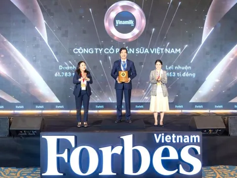 Vinamilk đứng đầu TOP 25 thương hiệu dẫn đầu 2025 của Forbes Việt Nam