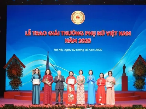 15 tập thể, cá nhân vinh dự nhận Giải thưởng Phụ nữ Việt Nam năm 2025