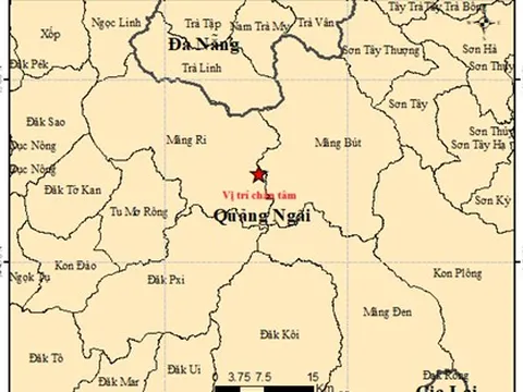 Quảng Ngãi: Xảy ra 25 trận động đất trong 2 ngày, trận lớn nhất 4,9 độ gây rung lắc