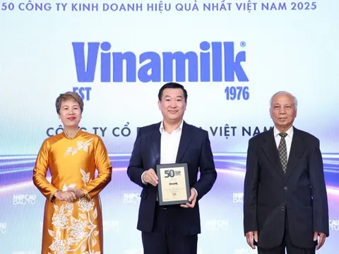 Vinamilk lần thứ 14 liên tiếp được vinh danh Top 50 công ty kinh doanh hiệu quả nhất Việt Nam