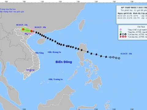 Bão số 11 suy yếu thành ATNĐ, cảnh báo mưa cường suất lớn tại Bắc Bộ, Thanh Hóa