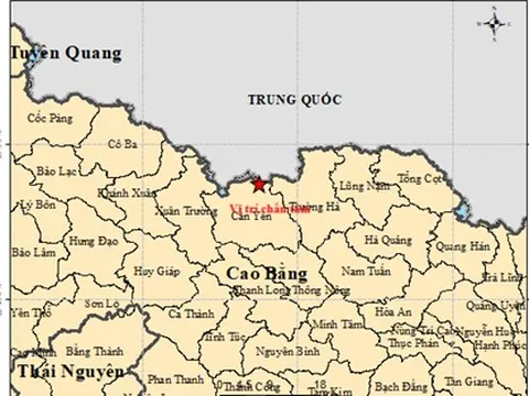 Động đất tại xã Cần Yên, tỉnh Cao Bằng