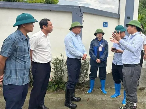 Phó Bí thư Thường trực Thành ủy Nguyễn Văn Phong kiểm tra công tác phòng, chống úng ngập và bảo vệ đê điều