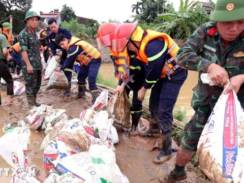 Tổ chức chống tràn trên một số tuyến đê tại Thái Nguyên, Bắc Ninh