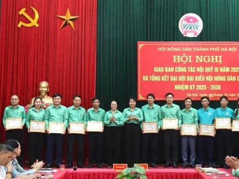 Hội Nông dân Hà Nội tặng bằng khen 22 tập thể Hội Nông dân xã, phường có thành tích xuất sắc