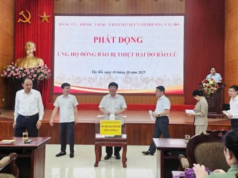 Tấm lòng Tây Hồ hướng về đồng bào vùng lũ