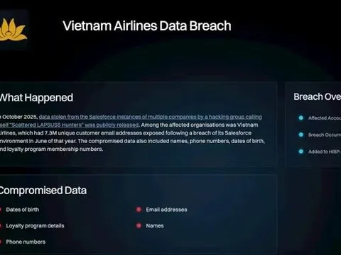 Vietnam Airlines lên tiếng về sự cố bảo mật dữ liệu