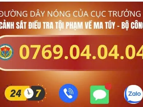 Cục trưởng Cục Cảnh sát điều tra tội phạm về ma túy công khai đường dây nóng