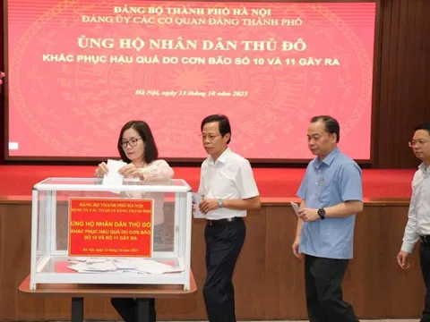 Hà Nội tổ chức chương trình ủng hộ nhân dân Thủ đô khắc phục hậu quả do cơn bão số 10 và số 11 gây ra