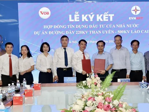 EVNNPT, VDB ký kết hợp đồng tín dụng đầu tư đường dây 220kV Than Uyên – 500kV Lào Cai
