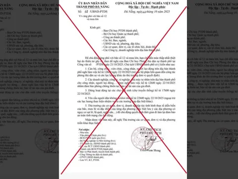 Thông tin Đà Nẵng cho nghỉ làm việc, dừng hoạt động chợ từ chiều 22/10 để ứng phó bão số 12 là sai sự thật