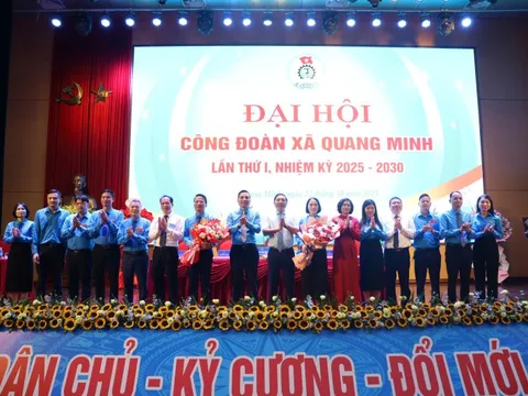 Đại hội Công đoàn xã Quang Minh lần thứ I, nhiệm kỳ 2025-2030 thành công tốt đẹp