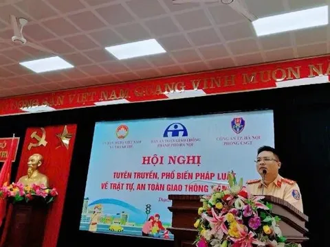 Tuyên truyền Luật Trật tự, an toàn giao thông đường bộ tại xã Thanh Trì