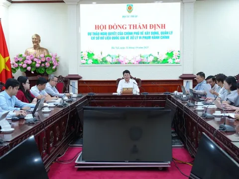 Thẩm định Nghị quyết về xây dựng, quản lý Cơ sở dữ liệu quốc gia về xử lý vi phạm hành chính