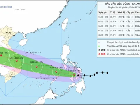 Bão KALMAEGI di chuyển nhanh, cường độ mạnh khi vào Biển Đông