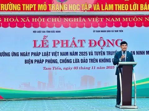 Hội Luật gia tỉnh Bắc Ninh lan tỏa tinh thần thượng tôn pháp luật từ nhà trường đến cộng đồng