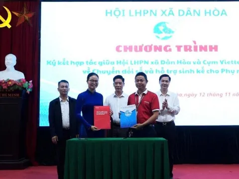Hội LHPN xã Dân Hòa và Cụm Viettel Thanh Oai ký kết hợp tác về chuyển đổi số, giới thiệu - hỗ trợ việc làm cho phụ nữ