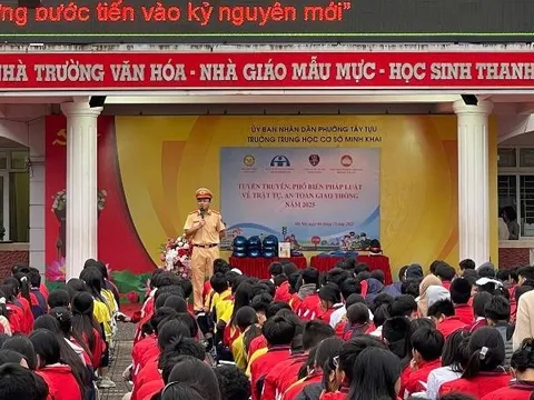 Phường Tây Tựu: Gần 1.500 học sinh được tuyên truyền Luật Giao thông đường bộ