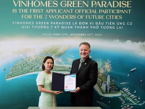 Vinhomes Green Paradise được công nhận là ứng viên đầu tiên của “7 Kỳ quan Đô thị Tương lai” thế giới