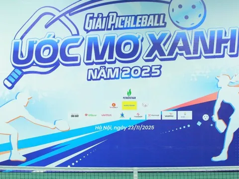 Giải "Pickleball Ước Mơ Xanh 2025" khai mạc vào sáng nay 23/11
