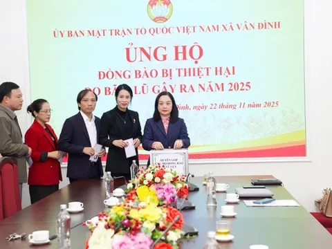 Xã Vân Đình ủng hộ đồng bào miền Trung - Tây Nguyên khắc phục hậu quả mưa lũ