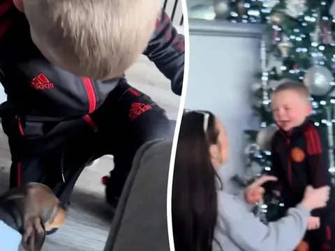 Cậu bé 5 tuổi bật khóc vì món quà Giáng sinh sớm đặc biệt