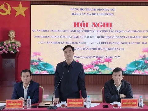 Xã Đoài Phương triển khai công tác bầu cử Đại biểu Quốc hội và đại biểu HĐND các cấp