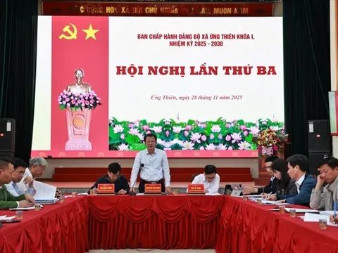 Đảng ủy xã Ứng Thiên triển khai nhiệm vụ trọng tâm giai đoạn 2025-2030