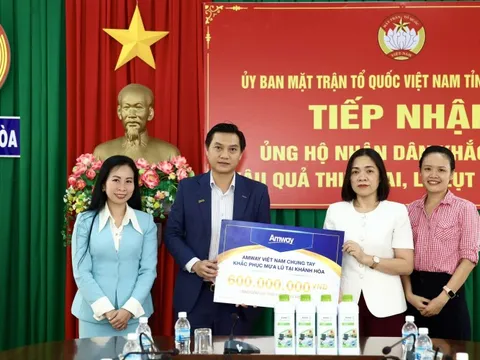 Báo điện tử Chính phủ và Amway Việt Nam chung tay khắc phục hậu quả mưa lũ lịch sử tại Khánh Hòa