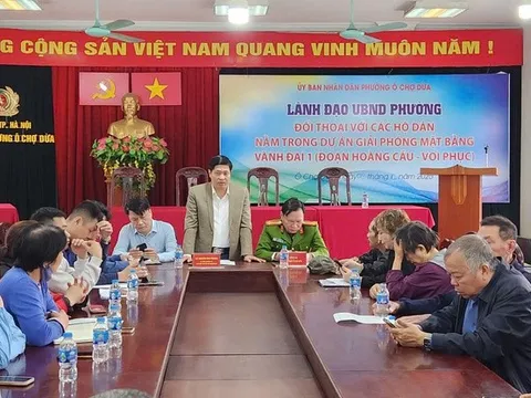 Phường Ô Chợ Dừa tổ chức đối thoại với các hộ dân nằm trong dự án GPMB Vành đai 1 (đoạn Hoàng Cầu – Voi Phục)