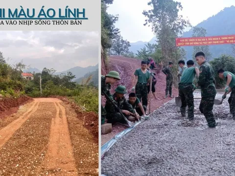 Khi màu áo lính hòa vào nhịp sống thôn bản