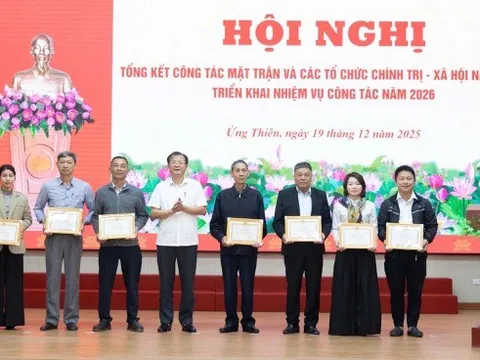 Phát huy sức mạnh đại đoàn kết, MTTQ xã Ứng Thiên hoàn thành toàn diện nhiệm vụ năm 2025