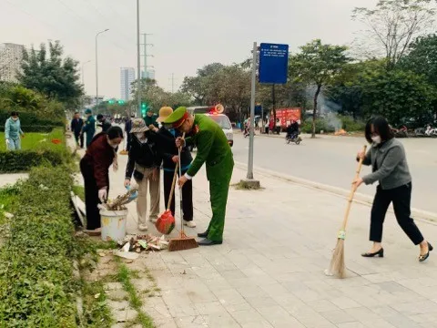 Phường Yên Nghĩa ra quân tổng vệ sinh môi trường mừng Xuân Bính Ngọ